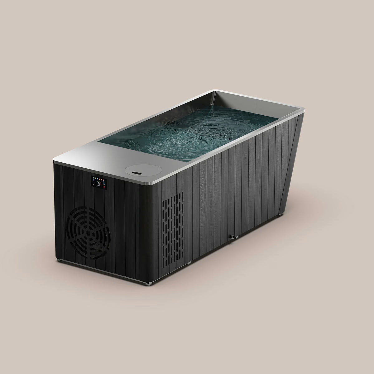 The Obsidian Plunge — all-in-one cold plunge tub with built-in 1HP chiller and dual filtration